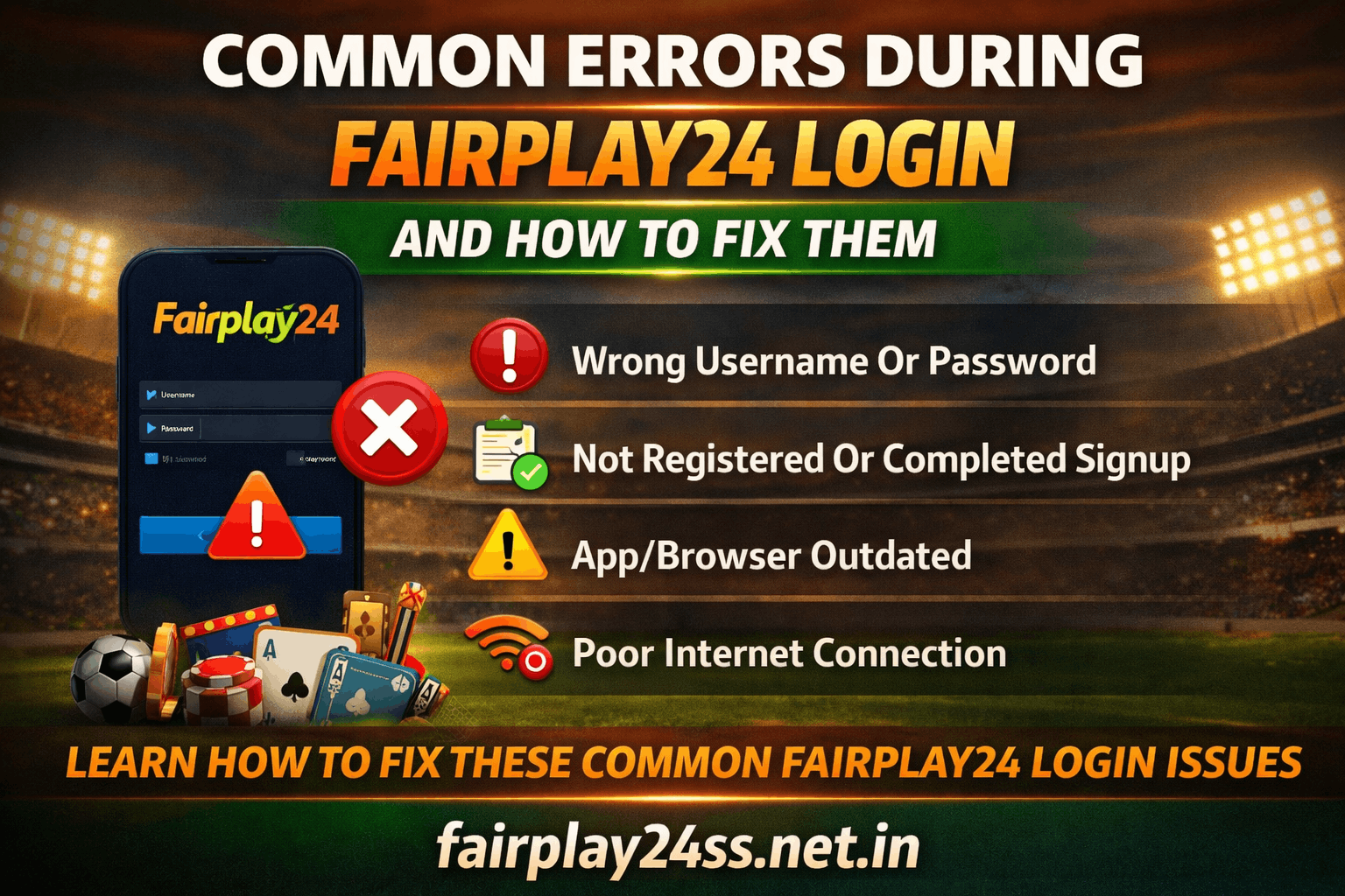 Common Errors During Fairplay24 Login and How to Fix Them