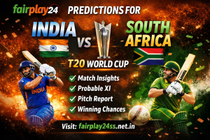 Fairplay24 Predictions for India vs South Africa T20 World Cup