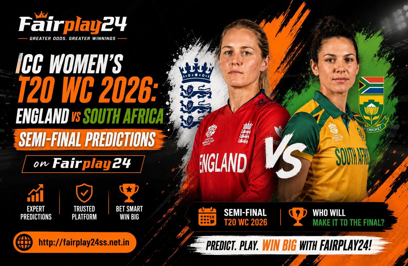 ICC Women's T20 WC | ENG vs SA Semi-Final Fairplay24 Cricket Picks